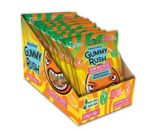 Gummy Rush Sour Belt Bites Tangerine Dream 2.11oz 12ct